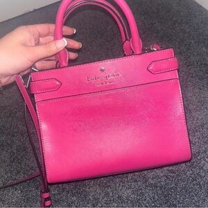 kate spade Hot Pink Structured Satchel with Top Handles